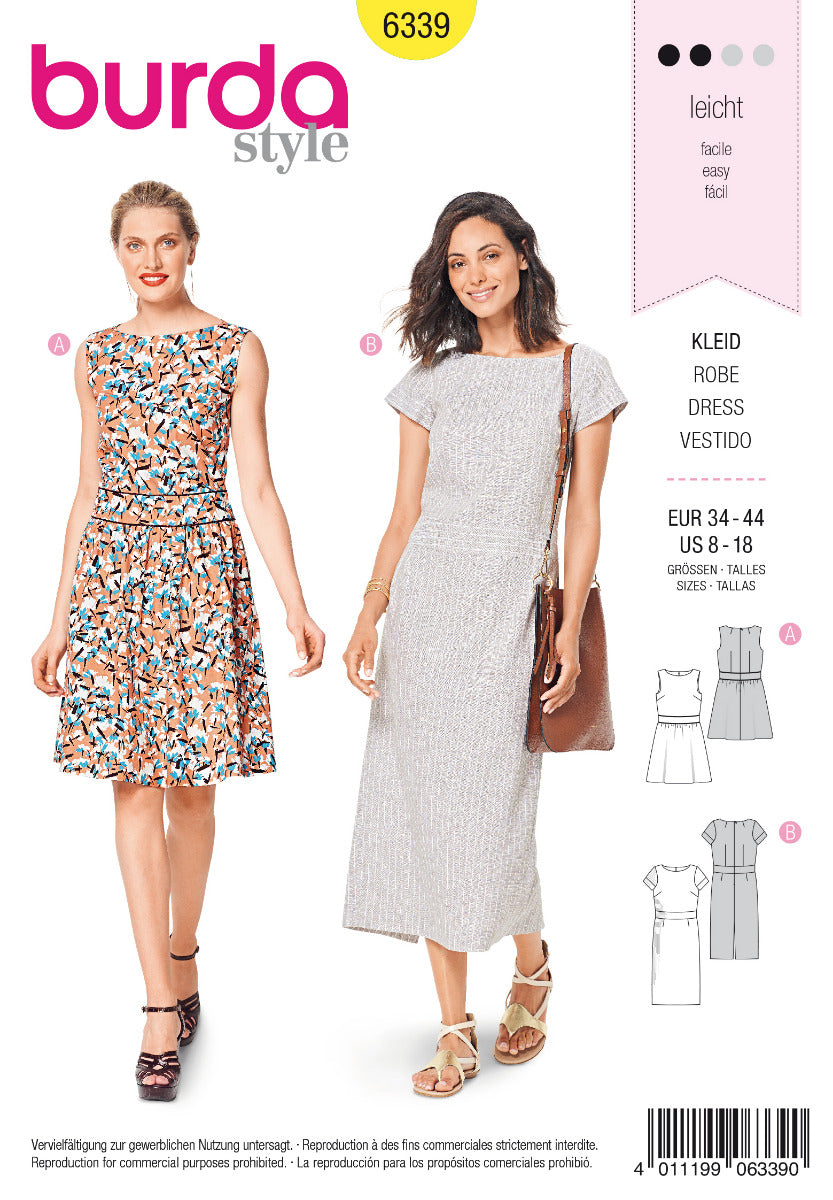 Schnittmuster Burda 6339 Kleid - Ribes y Casals