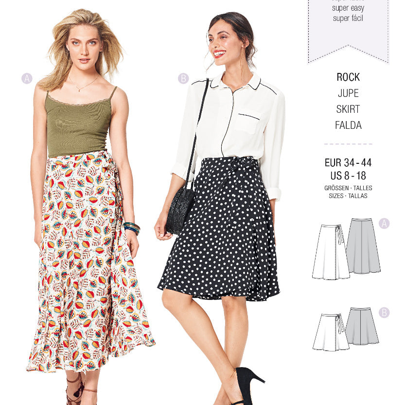 Schnittmuster Burda 6340 Rock - Ribes y Casals