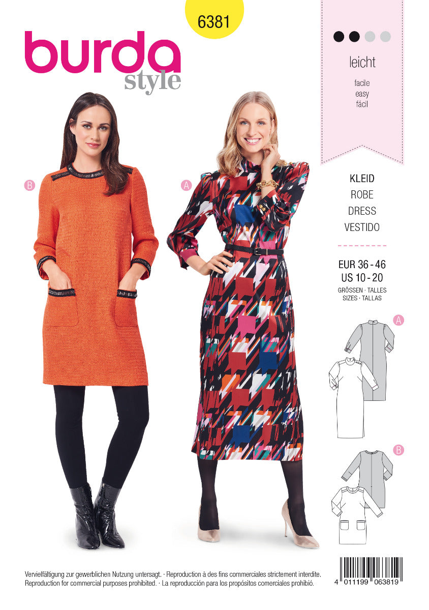Schnittmuster Burda 6381 Kleid - Ribes y Casals
