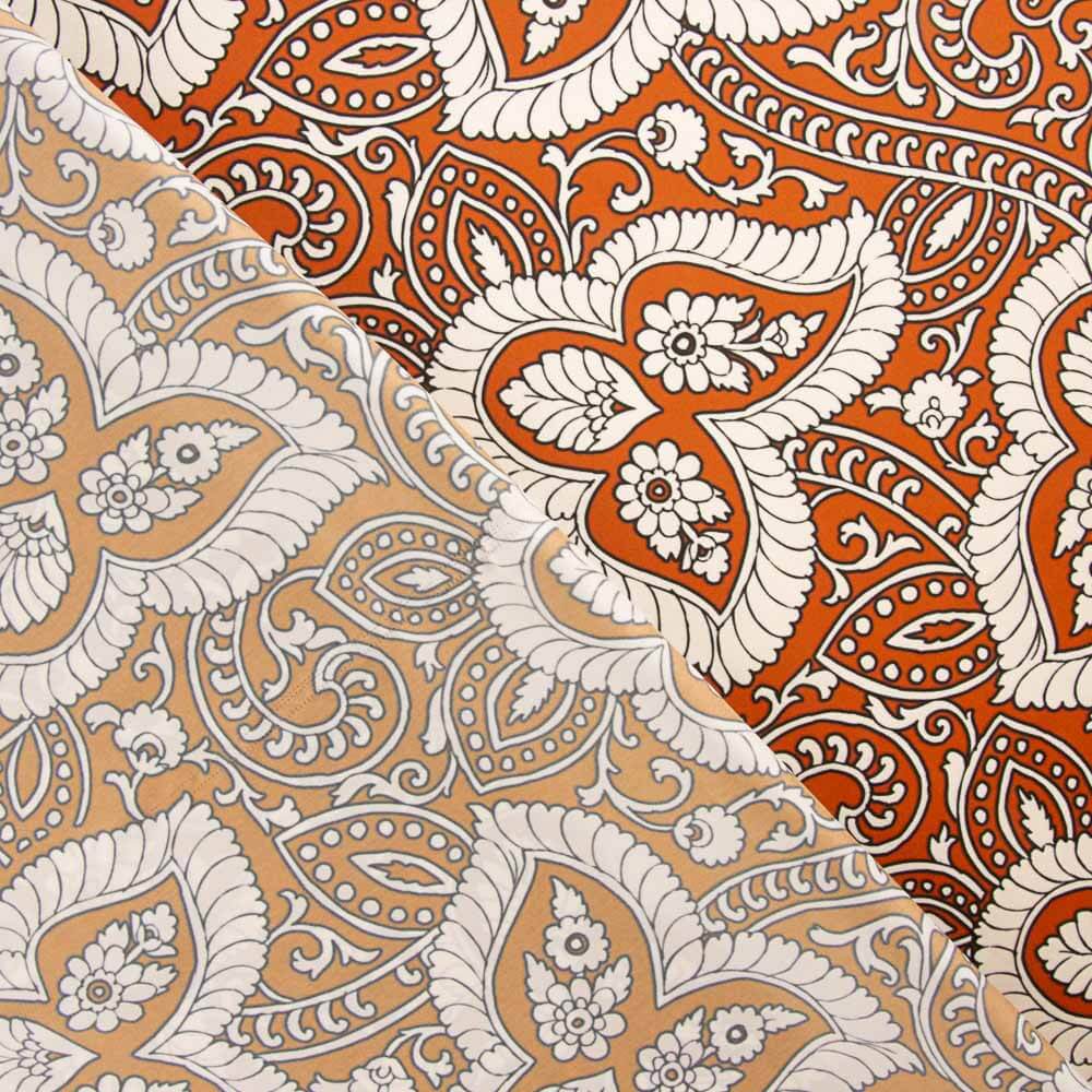 Romantische Fliese bedruckter Satinstoff 150 x 140 cm - Ribes y Casals