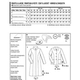 Schnittmuster Burda 6461 Mantel y Jacke - Ribes y Casals