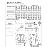 Schnittmuster Burda 6465 Jacke - Ribes y Casals