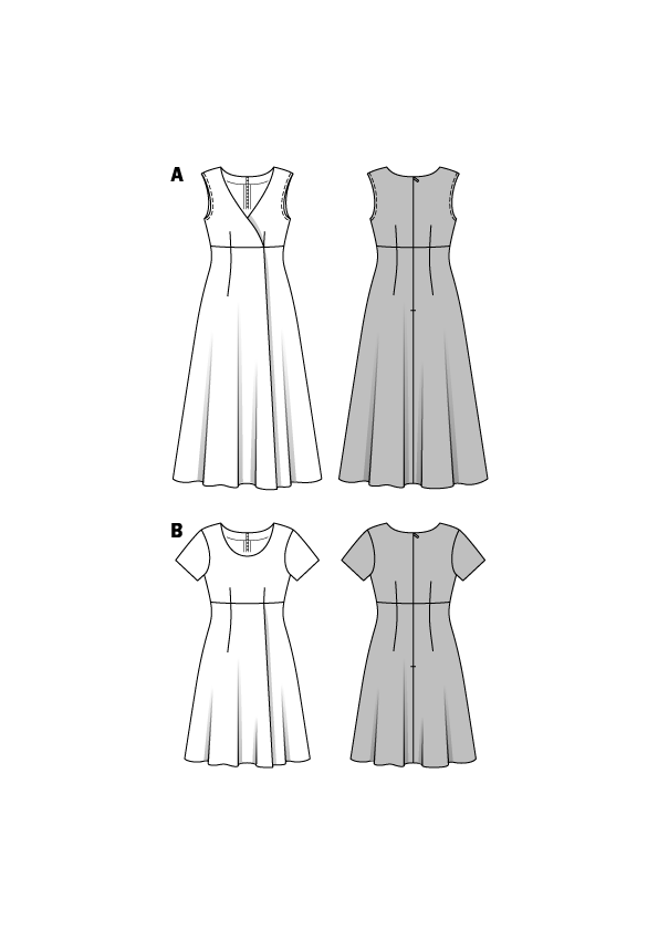 Schnittmuster Burda 6496 Kleid - Ribes y Casals