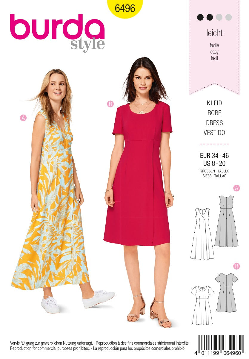 Schnittmuster Burda 6496 Kleid - Ribes y Casals