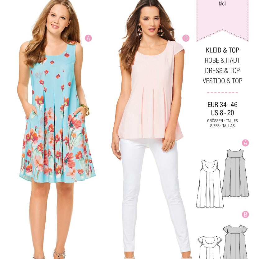 Schnittmuster Burda 6532 Kleid y Oberteil - Ribes y Casals