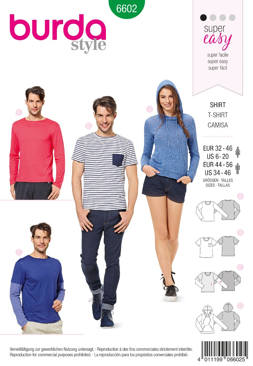 Schnittmuster Burda 6602 Hemd - Ribes y Casals