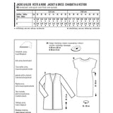 Schnittmuster Burda 6608 Jacke y Kleid - Ribes y Casals