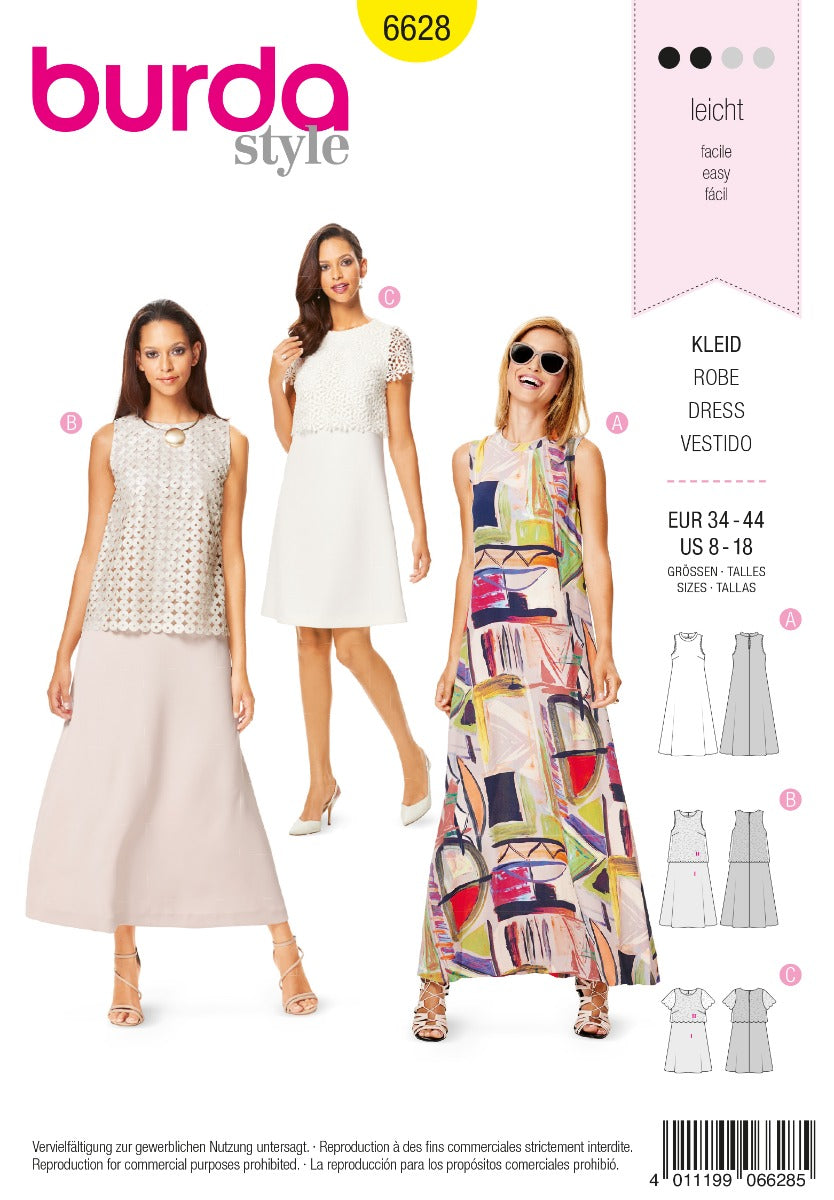 Schnittmuster Burda 6628 Kleid - Ribes y Casals