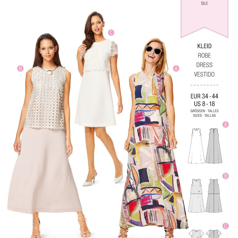 Schnittmuster Burda 6628 Kleid - Ribes y Casals