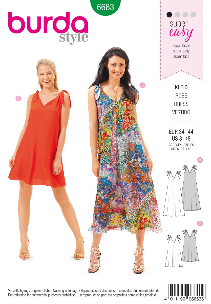 Schnittmuster Burda 6663 Kleid - Ribes y Casals