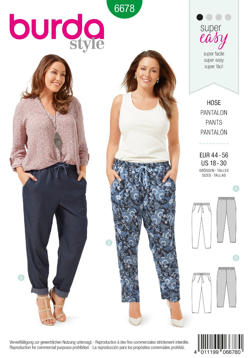 Schnittmuster Burda 6678 Hose - Ribes y Casals