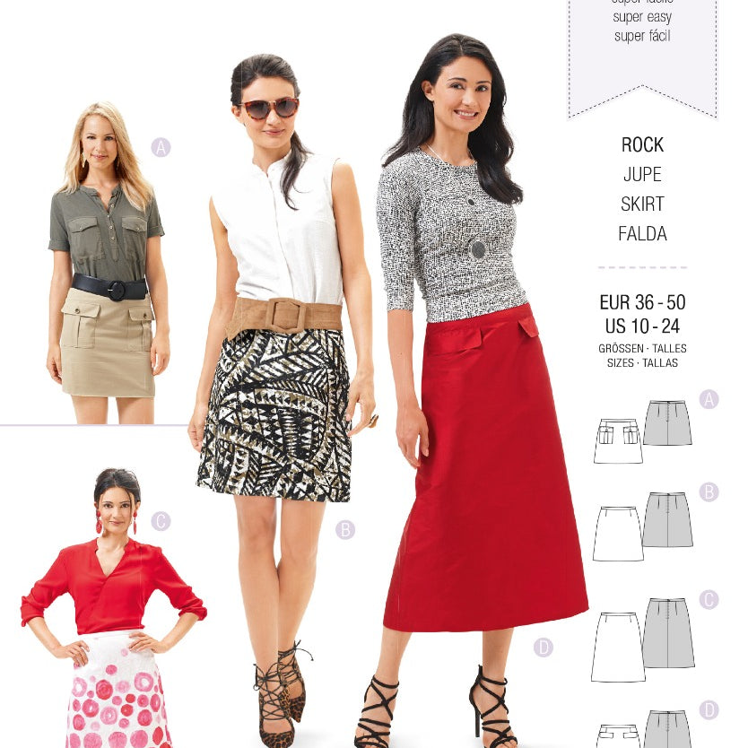 Schnittmuster Burda 6682 Rock - Ribes y Casals