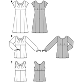 Schnittmuster Burda 6685 Kleid y Bluse - Ribes y Casals