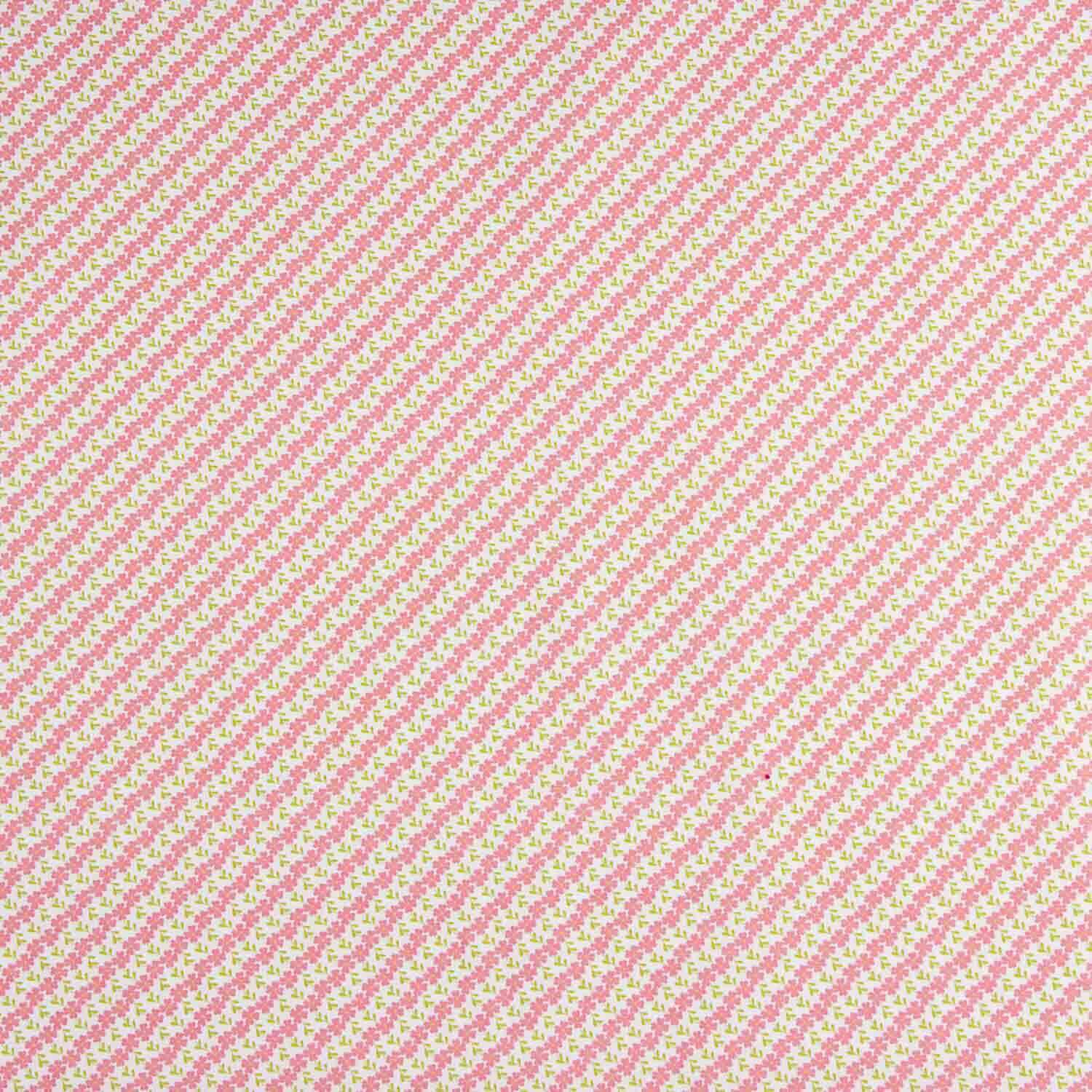 Perkal Diagonal Floral Print Rosa - Ribes y Casals