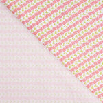 Perkal Diagonal Floral Print Rosa - Ribes y Casals