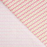 Perkal Diagonal Floral Print Rosa - Ribes y Casals
