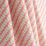 Perkal Diagonal Floral Print Rosa - Ribes y Casals