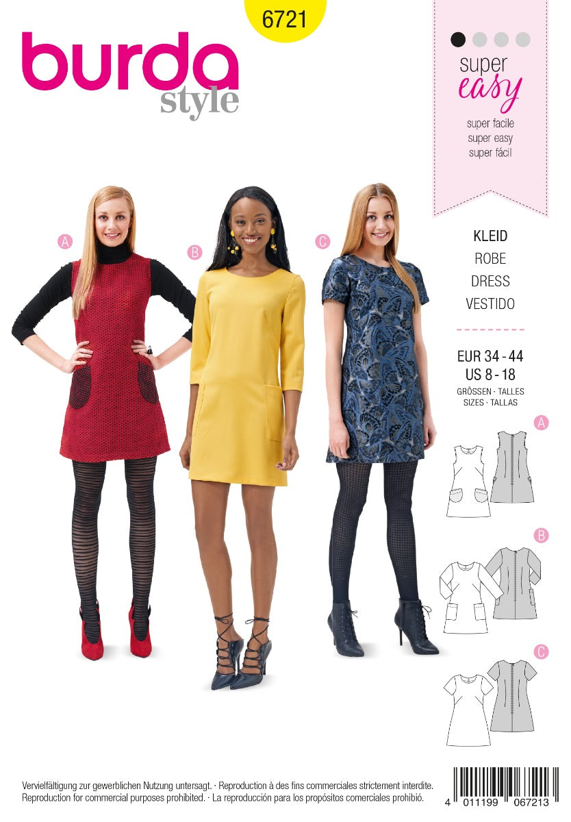 Schnittmuster Burda 6721 Kleid - Ribes y Casals