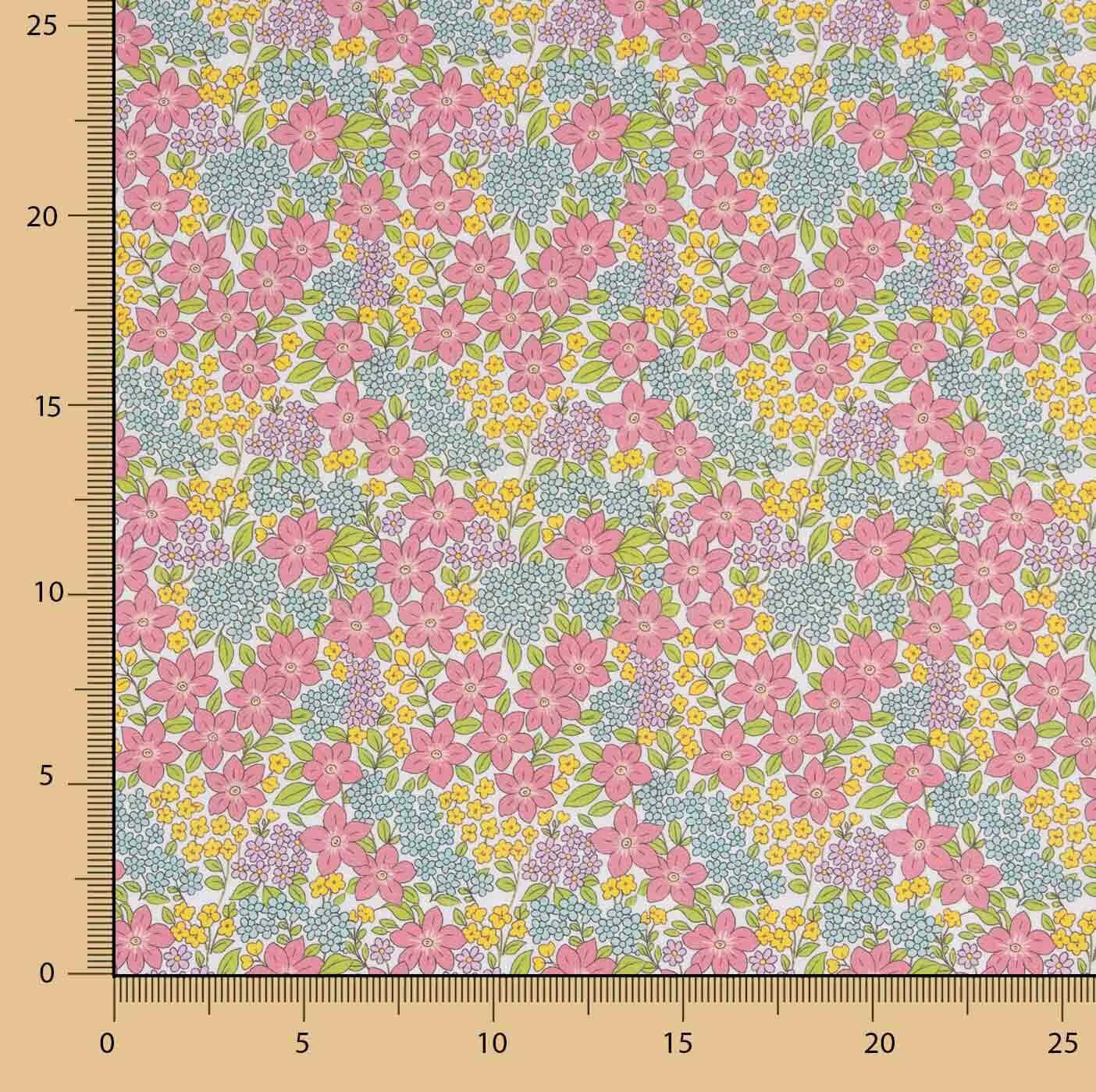 Perkal Bedruckte Girlande Rosa - Ribes y Casals