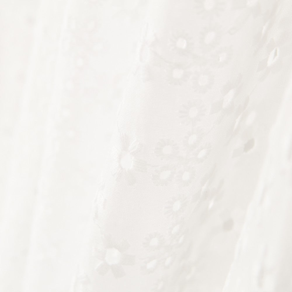 Stickereistoff Schweizer Stickerei Multi Flower Broken White - Ribes y Casals