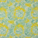 Baumwollpopeline, exotischer Dschungel-Print, Limette - Ribes y Casals