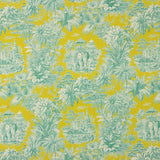 Baumwollpopeline, exotischer Dschungel-Print, Limette - Ribes y Casals