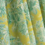 Baumwollpopeline, exotischer Dschungel-Print, Limette - Ribes y Casals