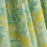 Baumwollpopeline, exotischer Dschungel-Print, Limette - Ribes y Casals