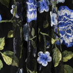 Tüll Stickerei Manila Blau Schwarz - Ribes y Casals