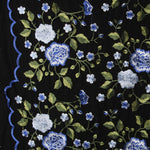 Tüll Stickerei Manila Blau Schwarz - Ribes y Casals