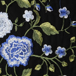 Tüll Stickerei Manila Blau Schwarz - Ribes y Casals
