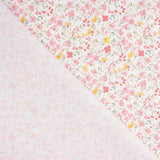 Rosa Mini-Perkal mit Blumendruck - Ribes y Casals