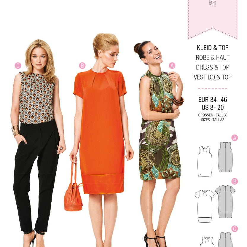 Schnittmuster Burda 6914 Kleid y Oberteil - Ribes y Casals