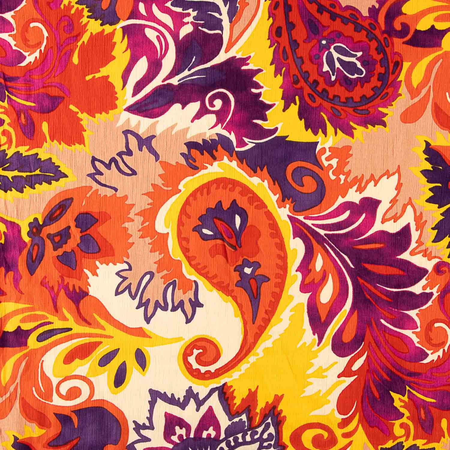 Viskose-Bambula mit Paisley-Muster „Sunset“ - Ribes y Casals