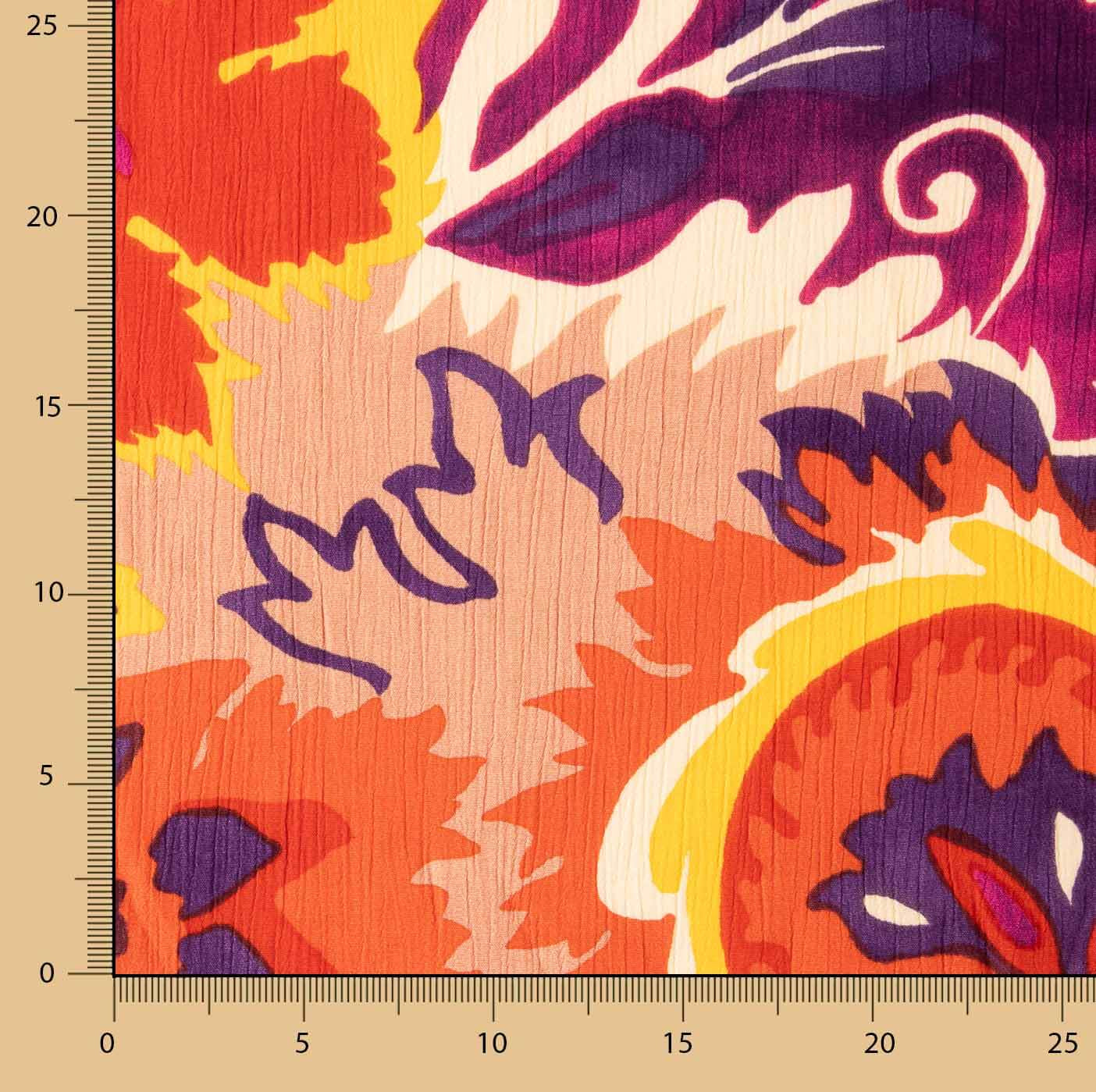 Viskose-Bambula mit Paisley-Muster „Sunset“ - Ribes y Casals