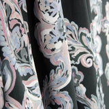 Satin Viskose Kaschmir Floral Blau y Rosa - Ribes y Casals