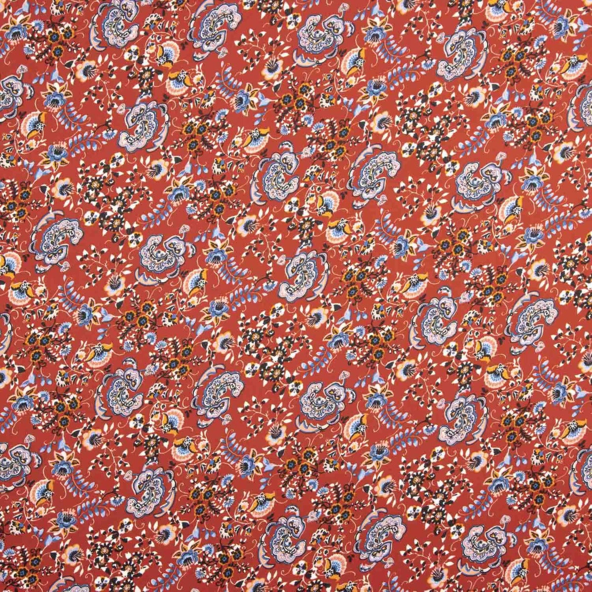 Feuer Paisley Satin Krepp - Ribes y Casals