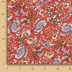 Feuer Paisley Satin Krepp - Ribes y Casals