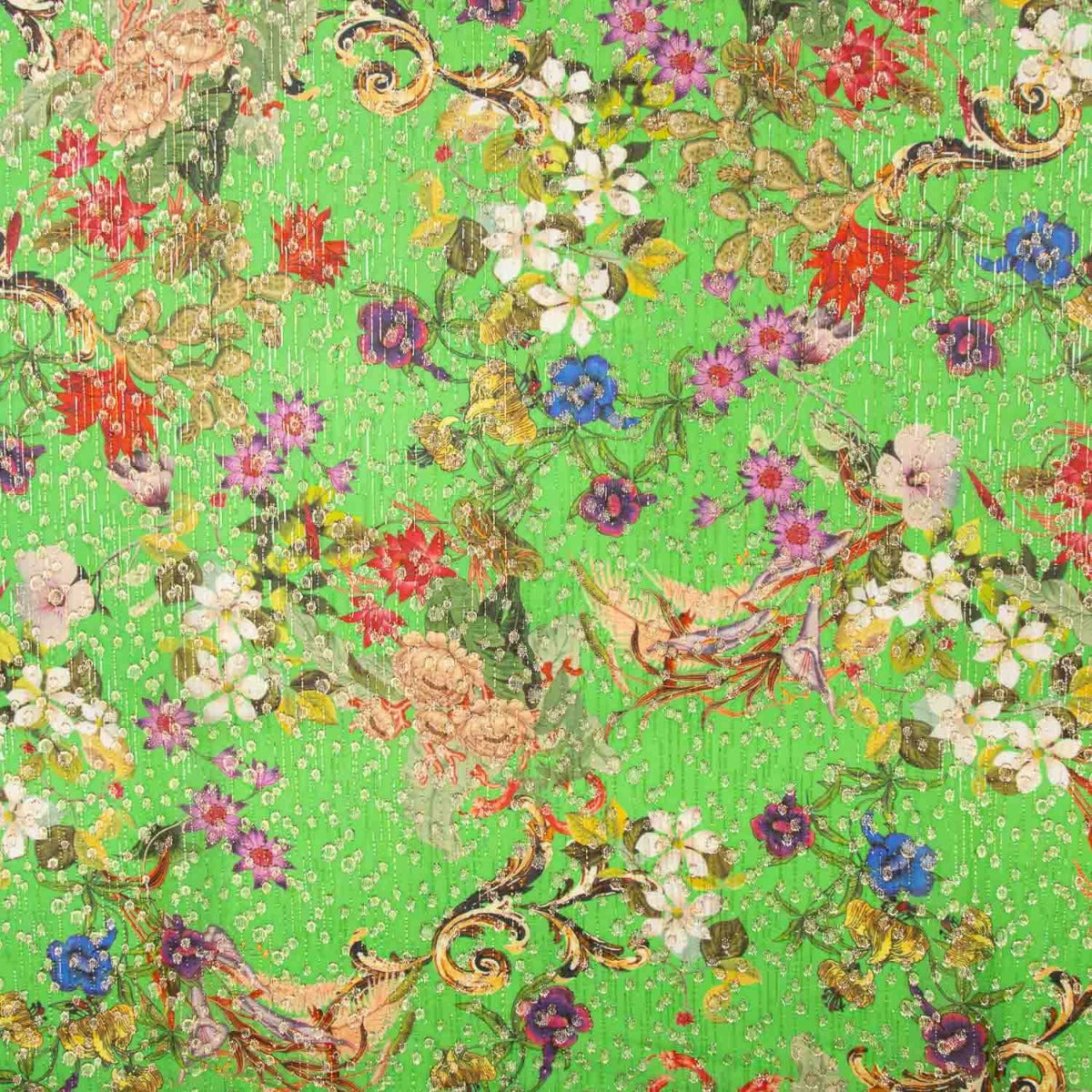 Gaze Georgette Lúrex Emerald Garden - Ribes y Casals