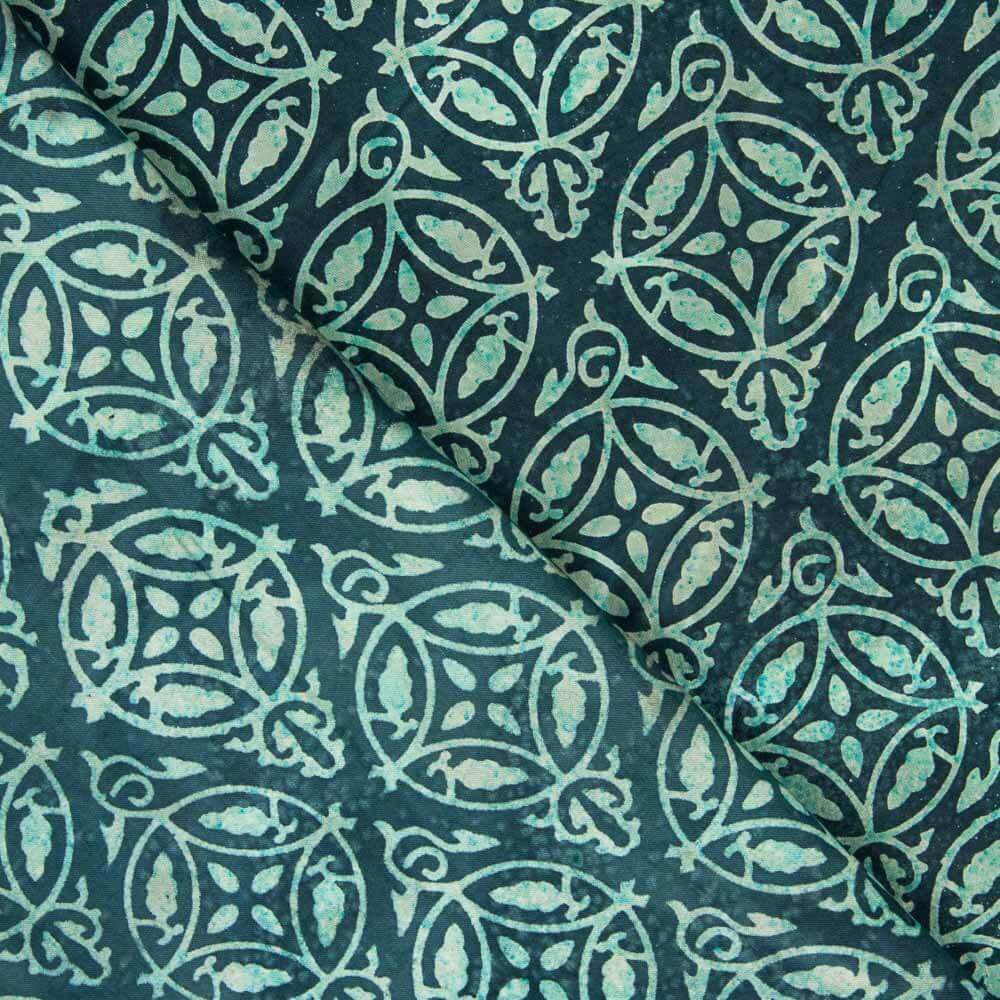 Batik Popeline Nairobi Grün - Ribes y Casals