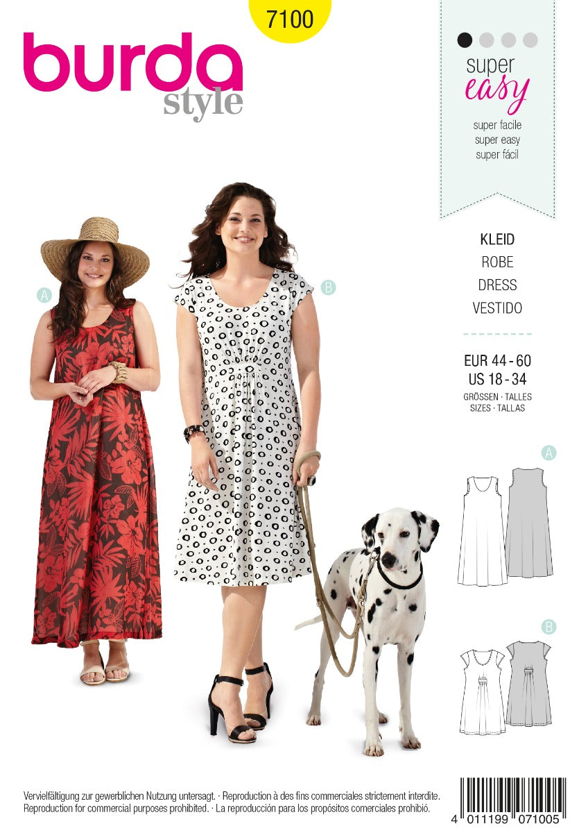 Schnittmuster Burda 7100 Kleid - Ribes y Casals