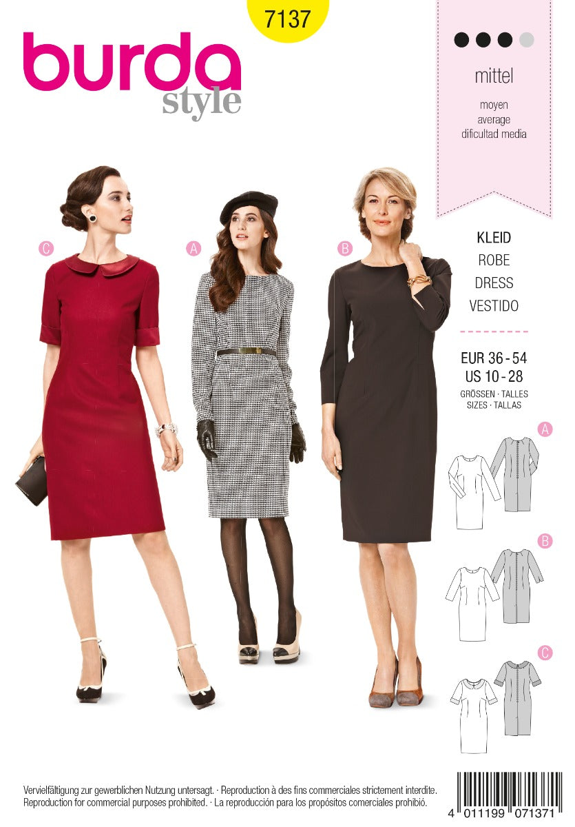 Schnittmuster Burda 7137 Kleid - Ribes y Casals
