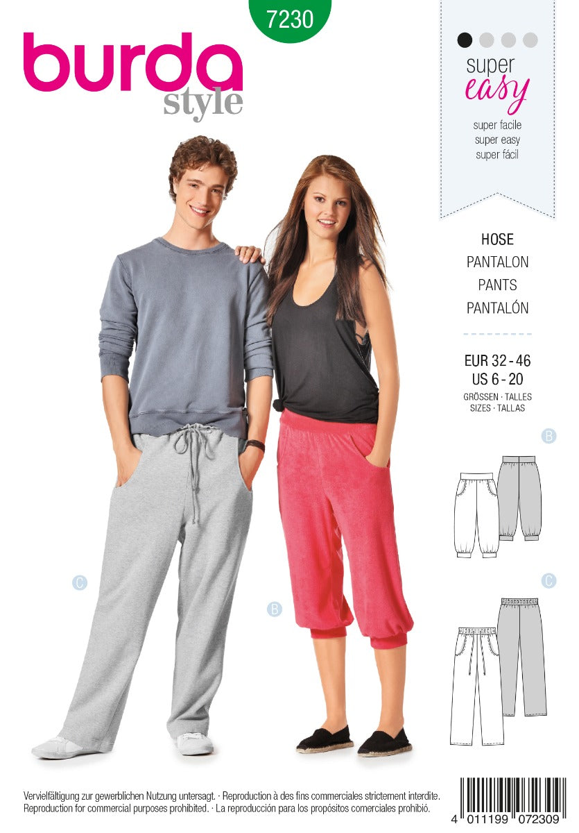 Schnittmuster Burda 7230 Hose - Ribes y Casals
