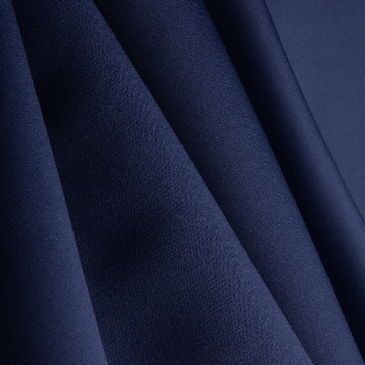 Blauer, blickdichter Polyester-Satin - Ribes y Casals