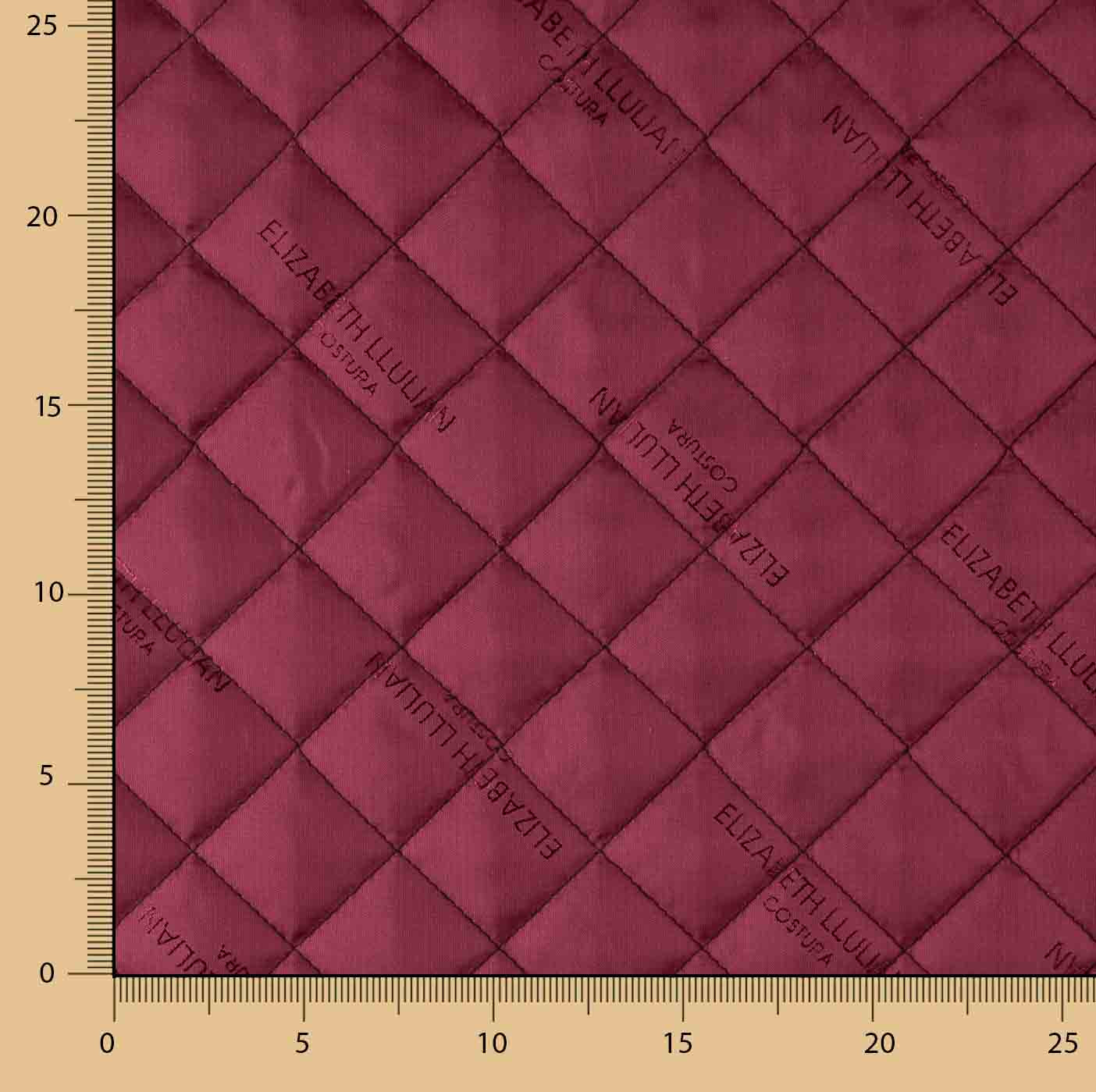 Futter aus gepolstertem Rayon, granatrot - Ribes y Casals