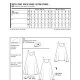Schnittmuster Burda 7390 Kleid y Bluse - Ribes y Casals