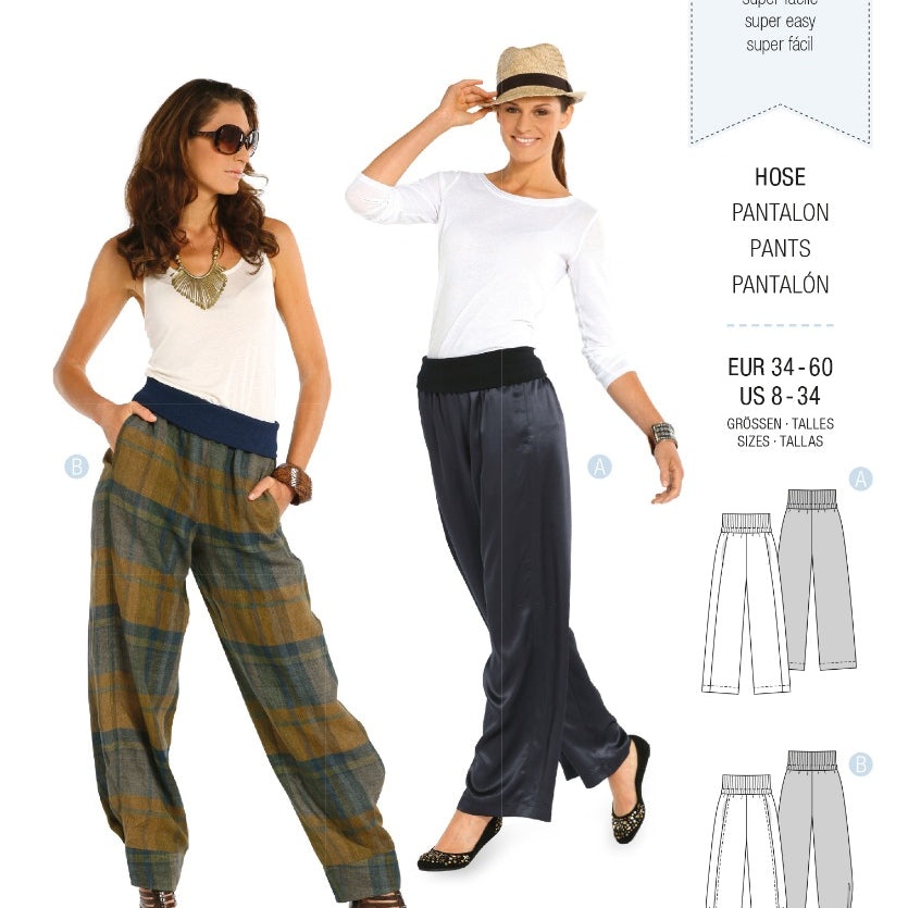 Schnittmuster Burda 7400 Hose - Ribes y Casals