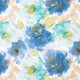 Blaue Aquarell-Blumen-Leinwand - Ribes y Casals