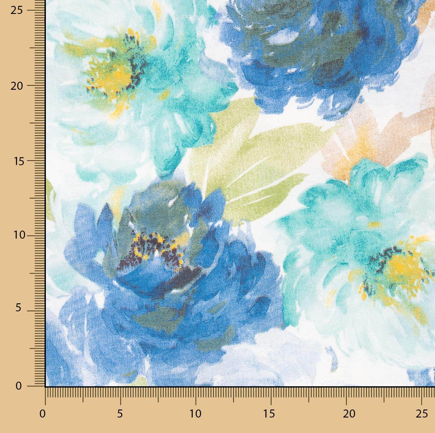 Blaue Aquarell-Blumen-Leinwand - Ribes y Casals