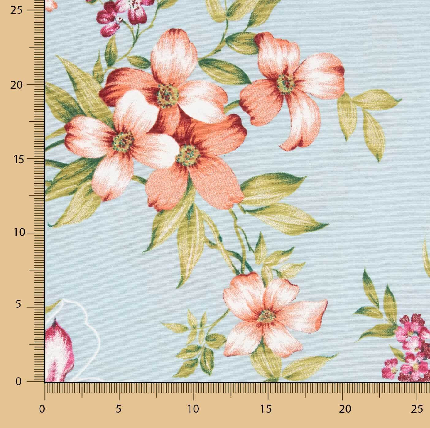 Hellblau Romantisch Floral Leinwand - Ribes y Casals